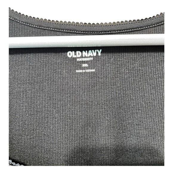 🟣Old Navy Black Maternity Ribbed Tee – XXL - Picture 3 of 4